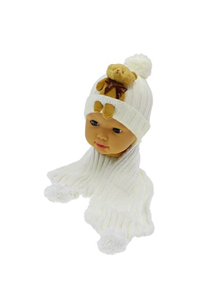 Golden Bebek Ayıcıklı Atkı Bere Set