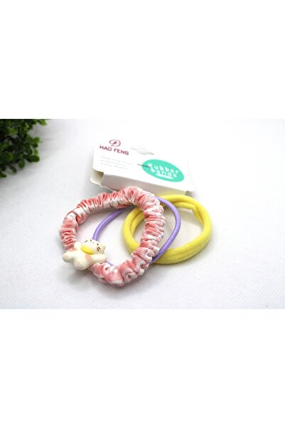 Tezcan Aksesuar Συσκευασία με 3 χαριτωμένες λαστιχένιες αγκράφες