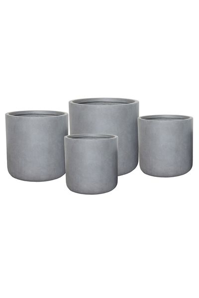 Geno High-Quality Fiber Clay Smooth Flower Pot Set