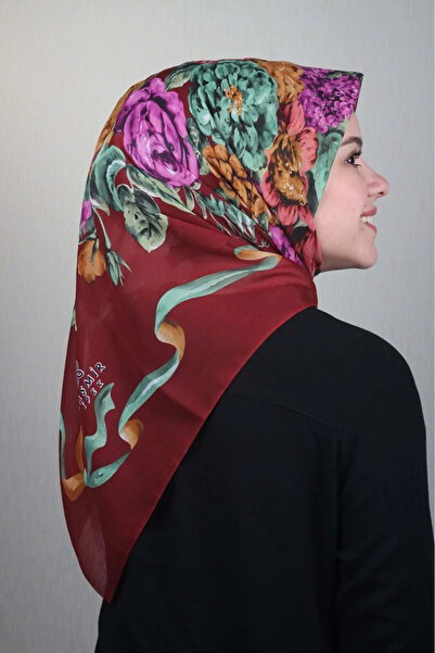 Blue Trend كتابة تطريز الكشمير بنمط الحرير - D-08 R-17