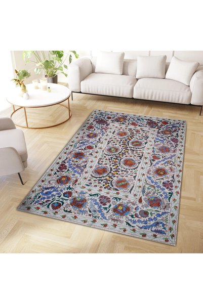 Rugs Modern Halı Mete Collection Vintage Decorative Carpet with Multicolored ...