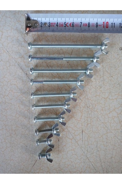 DRL HIRDAVAT 10 Adet Kelebek Somunlu M5x90 Civata