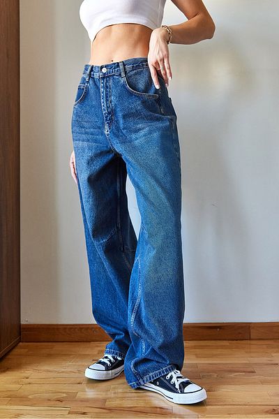 Bianco Lucci Pantaloni largi din denim pentru femei 388 60351104