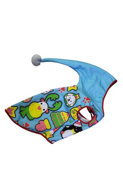 Lili Cowl Christmas Themed Blue Cat with Fleece Inside - Dog Outfit