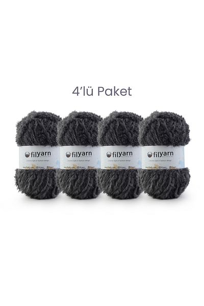 Filyarn Wildcat Set of 4 - Bearded Knitting Rope for Baby and Cat, Feather Rope, Soft Fur Rope Craft Supplies