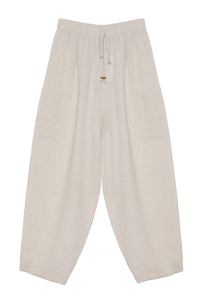 Quzu Natural Shalwar Trousers - with Pocket Details