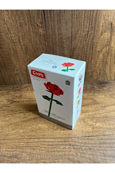scntoys Çiçek Yapı Oyuncakları İnşa Edilebilen Çiçekli Kutlama Hediyesi Kırmızı Gül Sevgiliye Hediye
