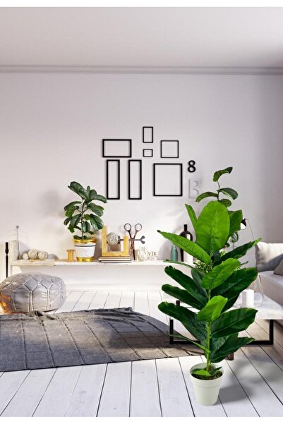 Nettenevime Yapay Çiçek Starliçe 80cm 23 Yapraklı Salon Çiçeği Beyaz Saksılı Yapay Bitki