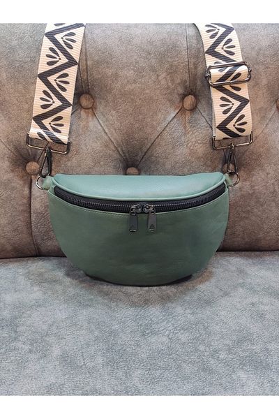 Dein DasLeder Genuine Leather Turquoise Crossbody Bag (waist and shoulder bag)