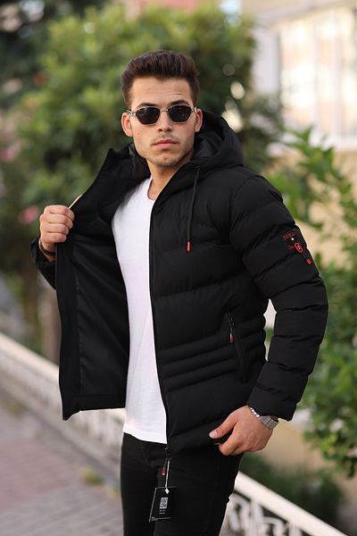 Boymen Men's Hooded Winter Coat Cold-Proof Men's Coat