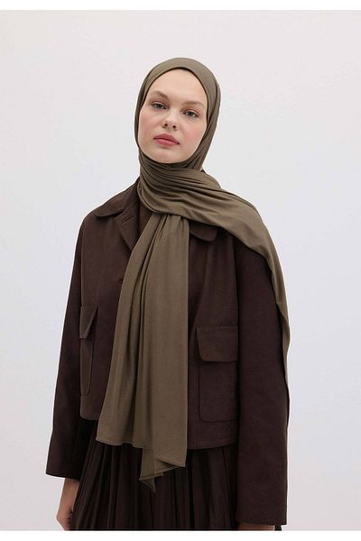 Fresh Bamboo Combed Shawl - Dusty Brown