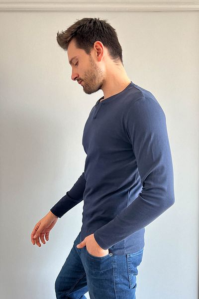 ModaPlaza Мъжки боди с 3 копчета и яка 5066