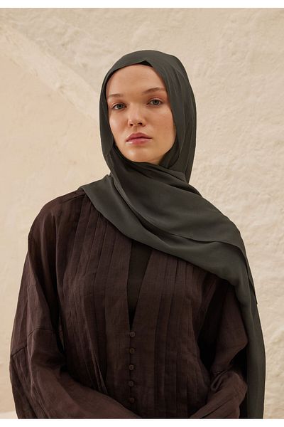 Fresh Anthracite Colored Rami Viscose Swall