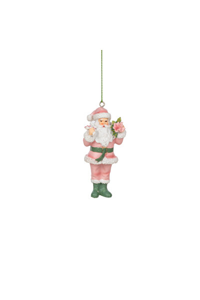 DOĞABEREN Ornament de Crăciun roz Moș Crăciun