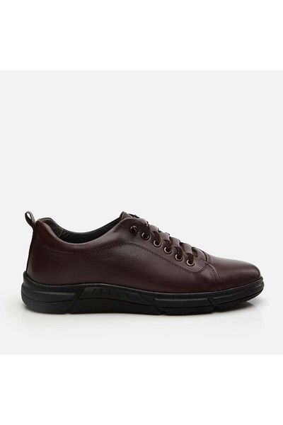 Yaya by Hotiç Braune Herren-Sportschuhe aus echtem Leder