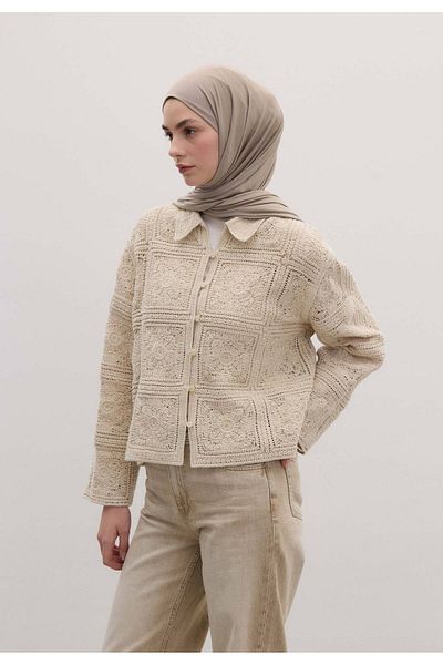Fresh Bamboo Combed Shawl - Natural Beige