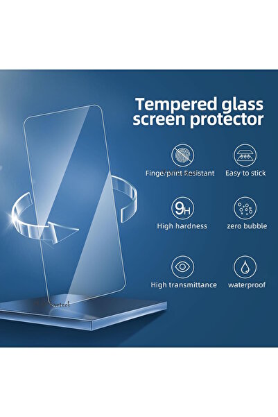 m.tk moveteck İphone 16 Pro Max Uyumlu Tam Kapatan Temperli Cam 9h Ekran Koruyucu Kırılmaz Cam Passifik Ekran Camı