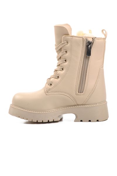 WALKWAY Pegasi-F Beige Fur Lined Girl's Boots