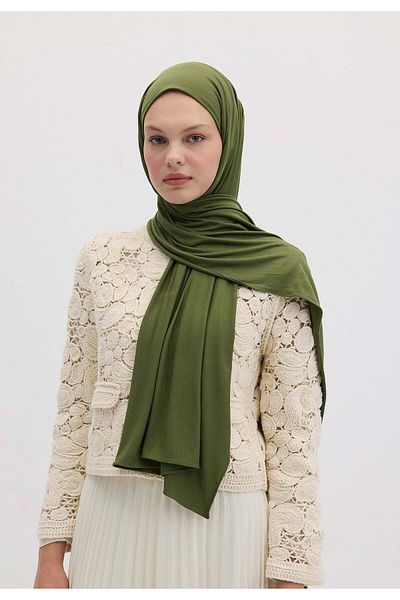 Fresh Leaf Patterned Bamboo Shawl - Combed Cotton Design
