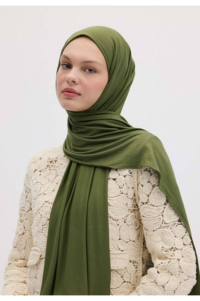 Fresh Leaf Patterned Bamboo Shawl - Combed Cotton Design