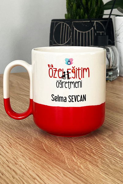 Hedizu Kişiye Özel Özel Eğitim Öğretmeni -2- Pro Kupa Bardak Kırmızı