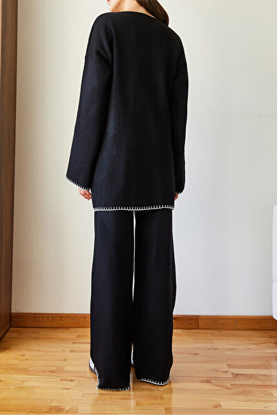 Bianco Lucci Damen-Set aus besticktem Strickoberteil und Unterteil 8034 60351159