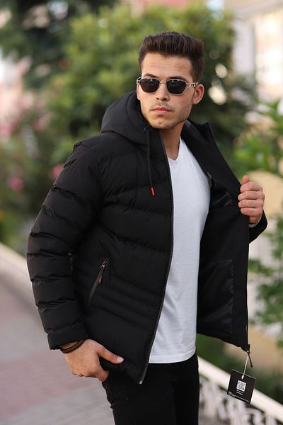 Boymen Men's Hooded Winter Coat Cold-Proof Men's Coat