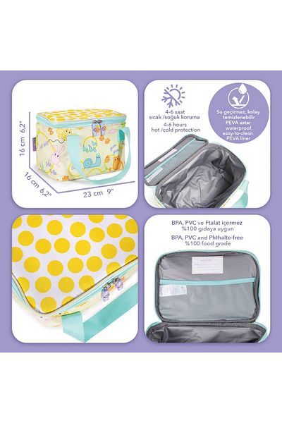 Milk & Moo Milk&moo Kids Lunch Bag, Suitable For Pre School, Kindergarten, Elemantary Grade