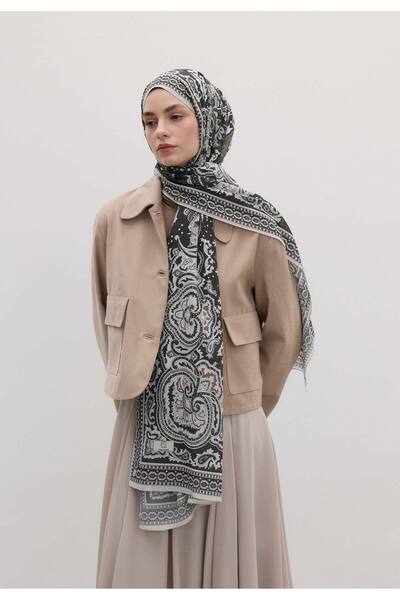 Fresh شال بنمط لينا أنثراسايت