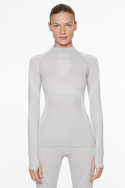 Oysho Merino Wool Blended Seamless Performance Base Layers T-Shirt