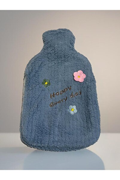 Layrol Peluş Kılıflı Emojili Sıcak Su Torbası 2 LT Cepli El Geçmeli Sıcak Su Torbası