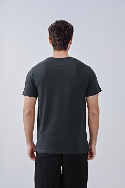 Dembu Dünya Tasarım Pamuk Antrasit T-shirt