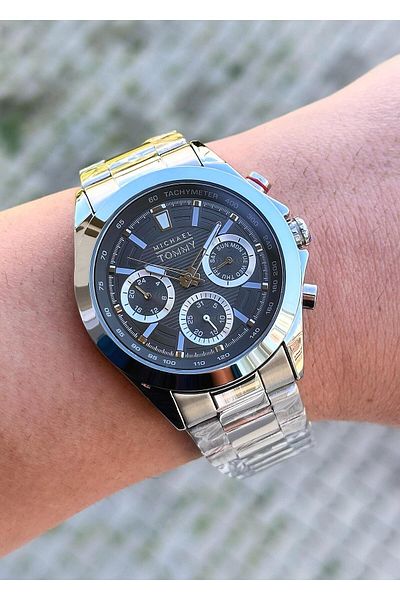 MICHAEL TOMMY 5 ATM Waterproof Steel Case Men's Wristwatch