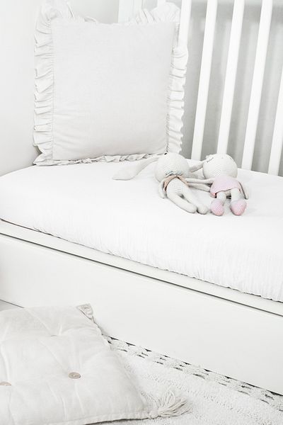 GELB 100% Organic Muslin Fitted Sheet 60 X 120 cm 20 cm Bed Height