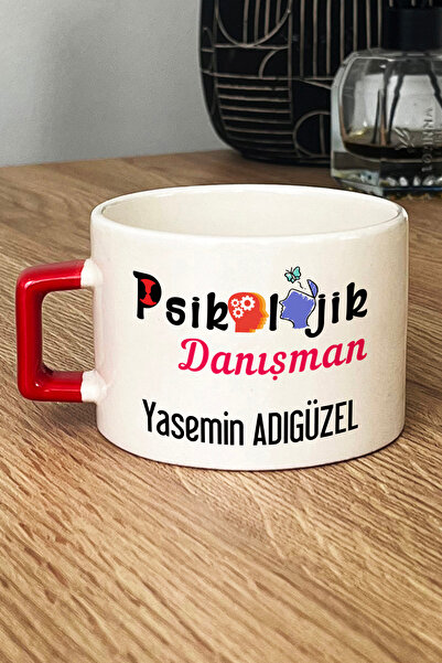 Hedizu Kişiye Özel Psikolojik Danışman Lüks Fincan Kırmızı Tıp Bayramı Hediyesi