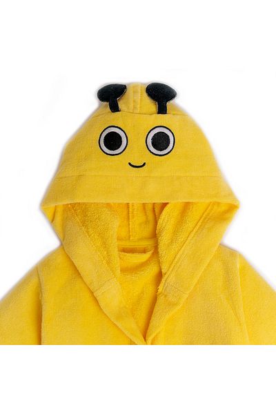 Milk & Moo رداء حمام مخملي بغطاء رأس من Milk&Moo Buzzy Bee