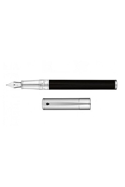 S.T. Dupont Chrome Black Fountain Pen260204
