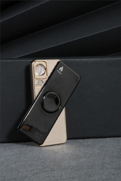 Silvio Monetti Siyah Renk Ledli Ve Çarklı Şarjlı Çakmak 24csm22105ar03