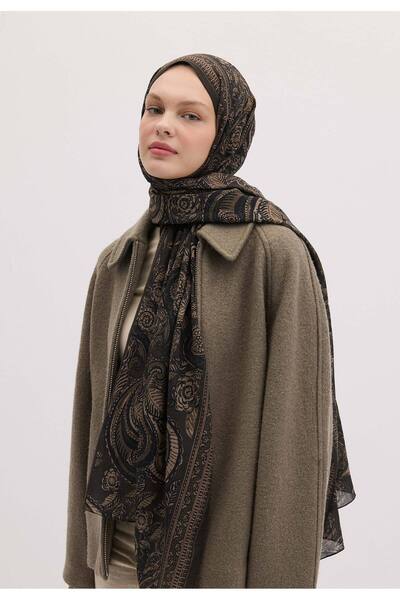 Fresh Florian Patterned Cocoa Shal