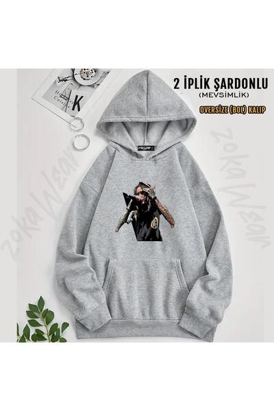 ZOKAWEAR Bad Omens V3 Printed Hooded Oversize Sweatshirt (2 Thread)