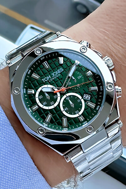 Tom Jones 3 Atm Su Geçirmez Erkek Kol Saati Gümüş Renk Çelik Kordon TJEG2015C2