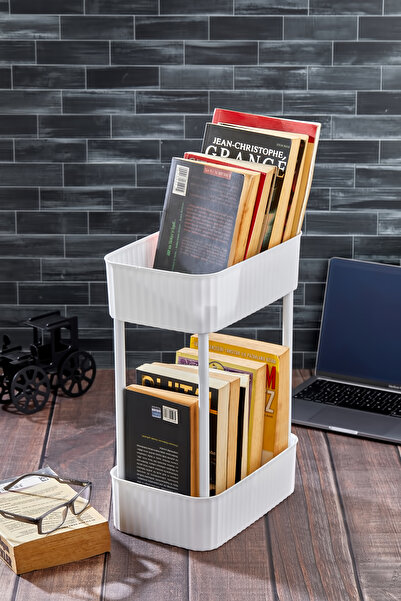 HopeWay Home Hwh-easy 2 Katlı Masaüstü Çok Amaçlı Raf Kitaplık Organizer Düzenleyici (TEKERLEKSİZ)