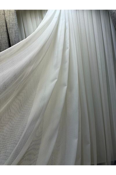 NİVEMESHOME Nivemeshome Sumay - 1/3 Thin Pleated Tulle Curtain Apb