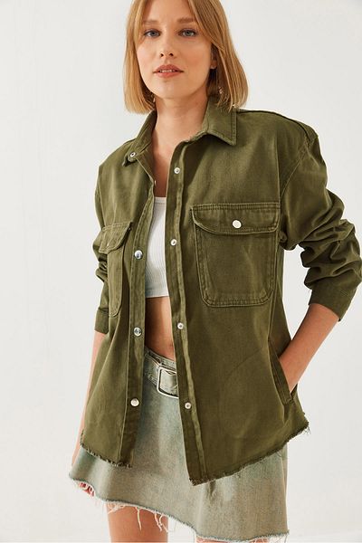 Bianco Lucci Dámská sukně Fillows Tassel Gabardine Shirt 4438 60351147