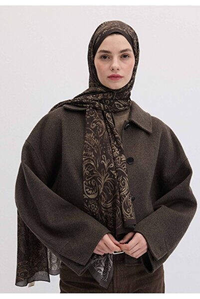 Fresh FREESIA DESEN ŞAL KAKAO