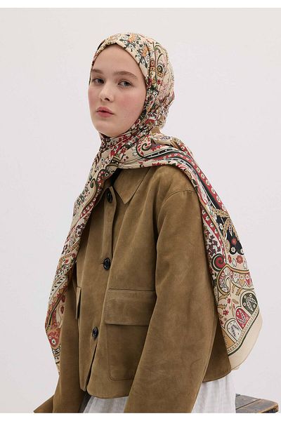 Fresh Valeria Patterned Shal - Sand