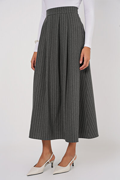 Bigdart 8005 تنورة طويلة مخططة - أنثراسايت