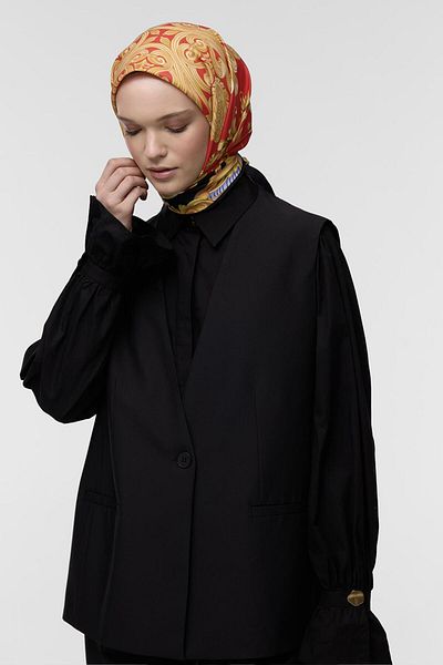 Qef Agata Patterned Twill Silk Scarf