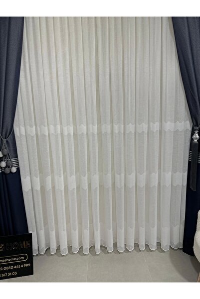 NİVEMESHOME Nivemeshome Linen Mira W 011908 .801 1/2.5 Close Pleated Tulle Curtain Apm