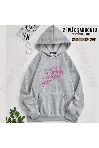 ZOKAWEAR Φούτερ με κουκούλα με στάμπα I Am Kenough (2 κλωστές)